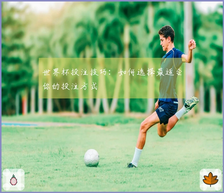 世界杯投注技巧：如何选择最适合你的投注方式